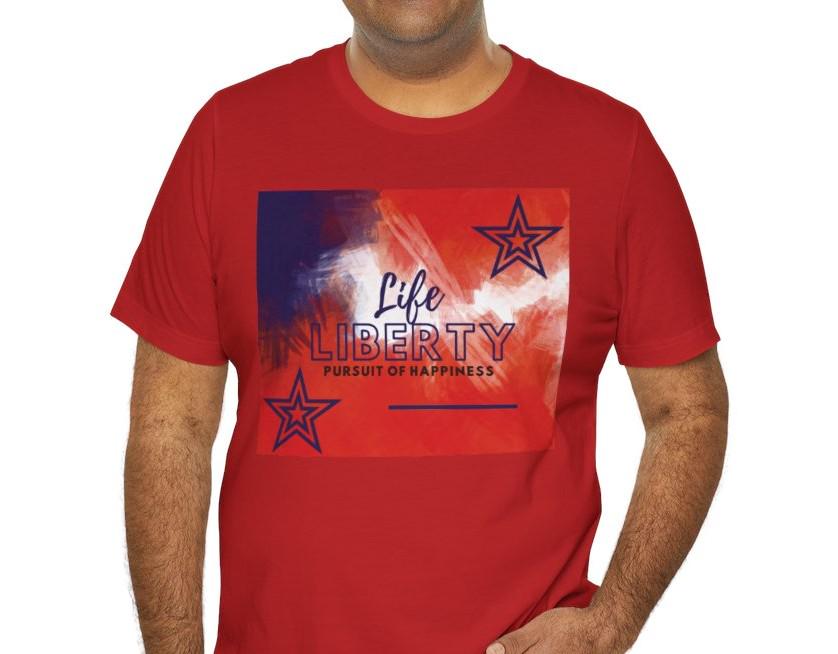 Men's Life, Liberty, Pursuit of Happiness American Pride Tee