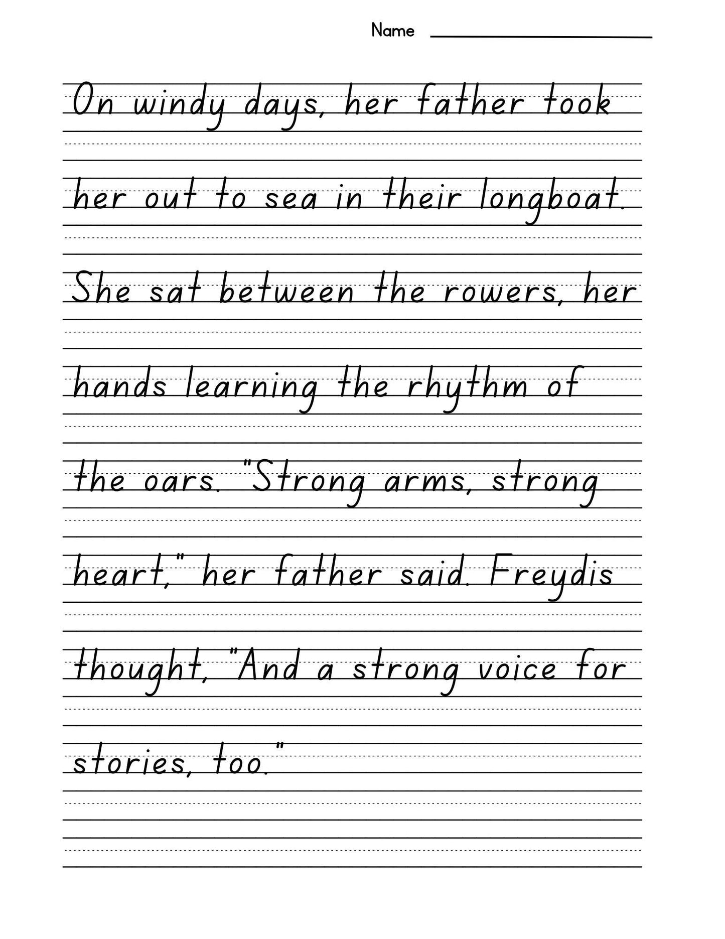 Viking Girl Copywork: Norse History & Handwriting Practice (30-Page Book)