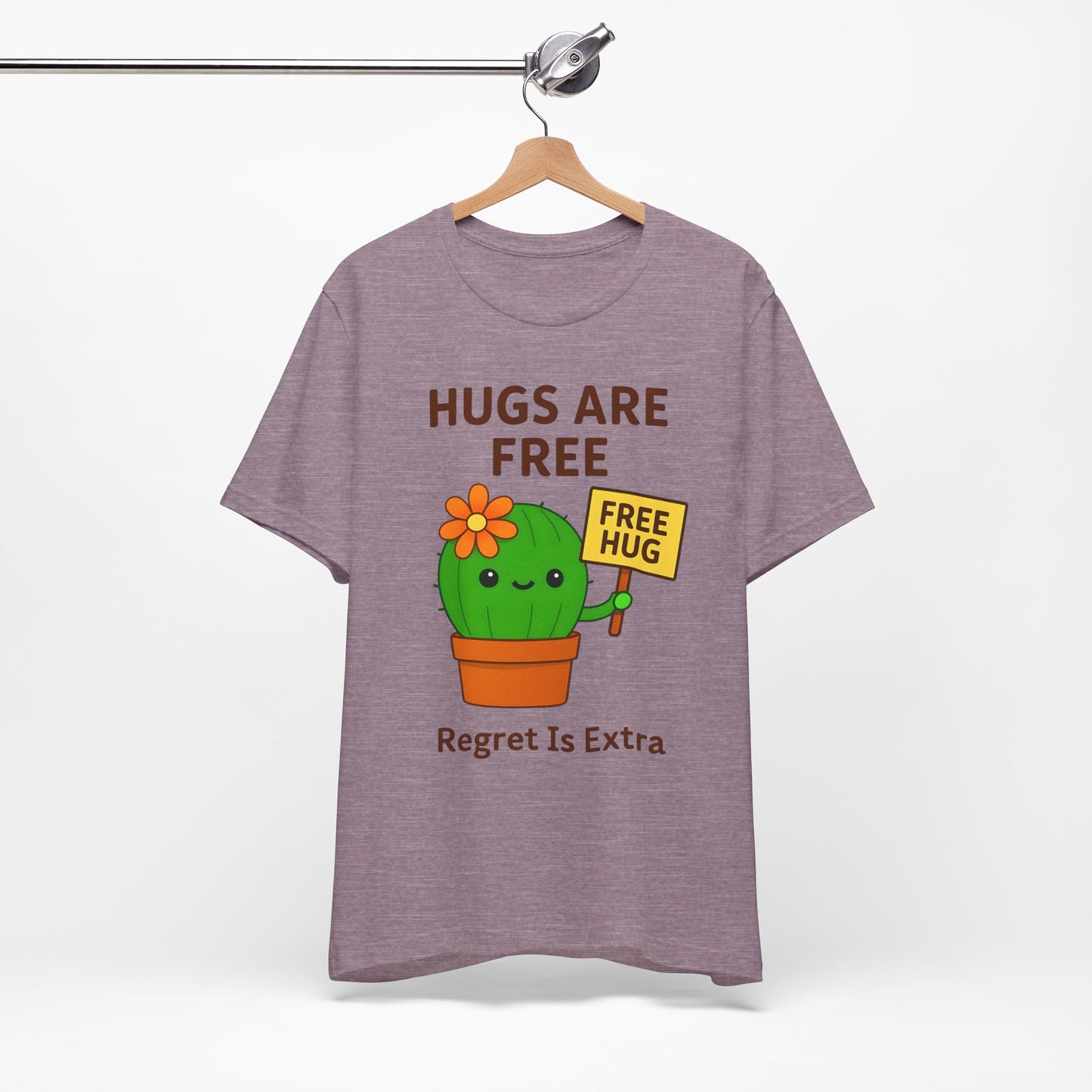Women's Cactus Hugs are Free Jersey Short Sleeve Tee Sz. S-5XL