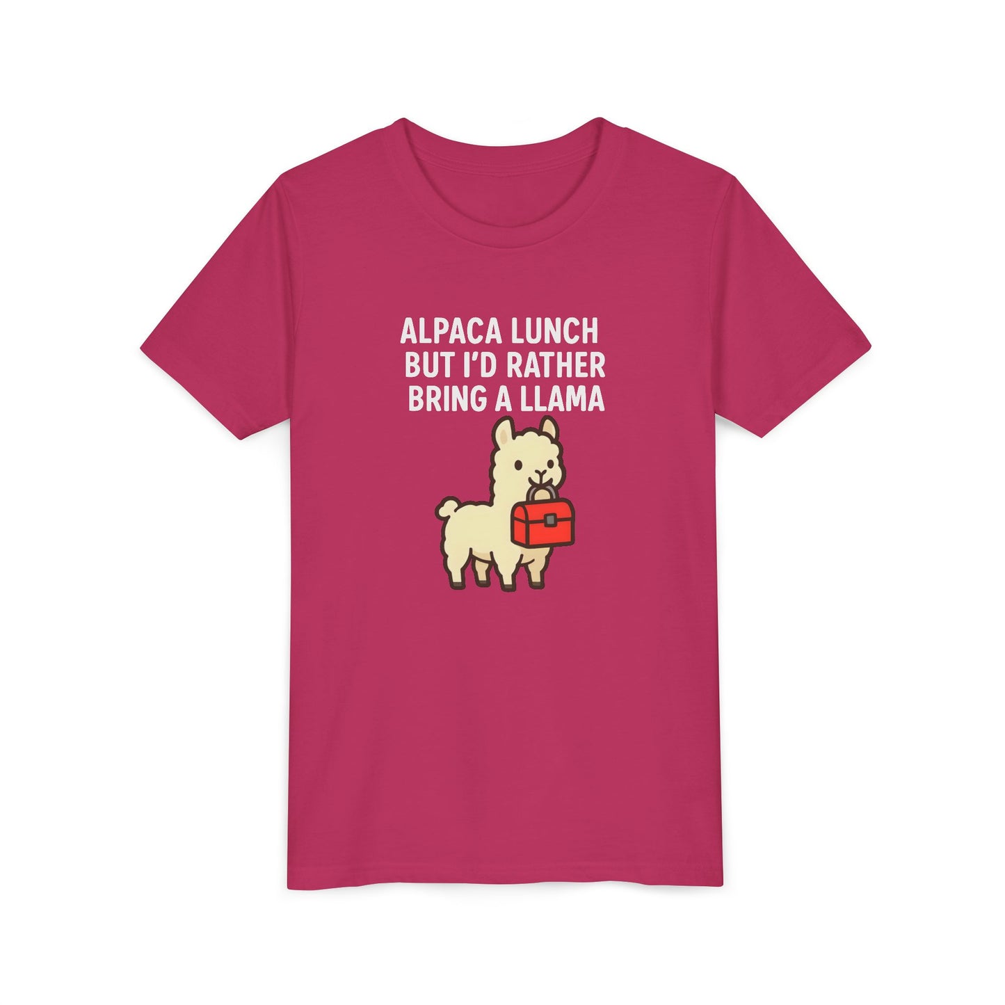 Children's Llama Lunch Youth Short Sleeve Tee Sz. S-XL