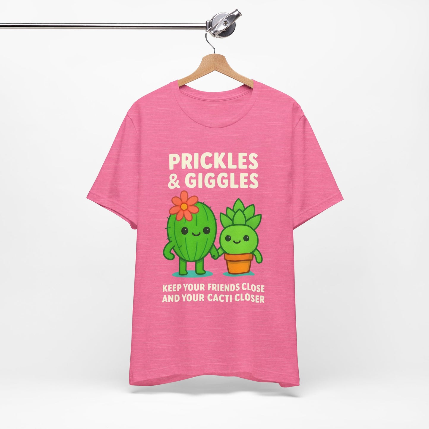 Prickles and Giggles Cactus and Succulent Jersey Short Sleeve Tee Sz. S-5XL