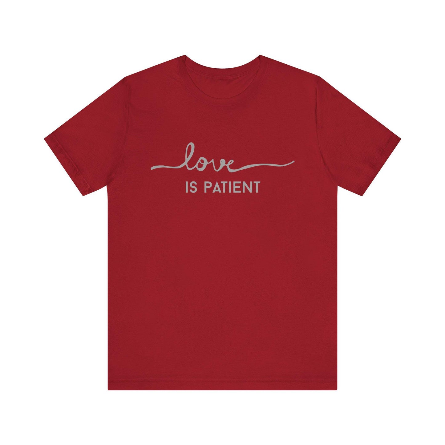 Men's Love is Patient Jersey Short Sleeve Tee Sz. S-5XL