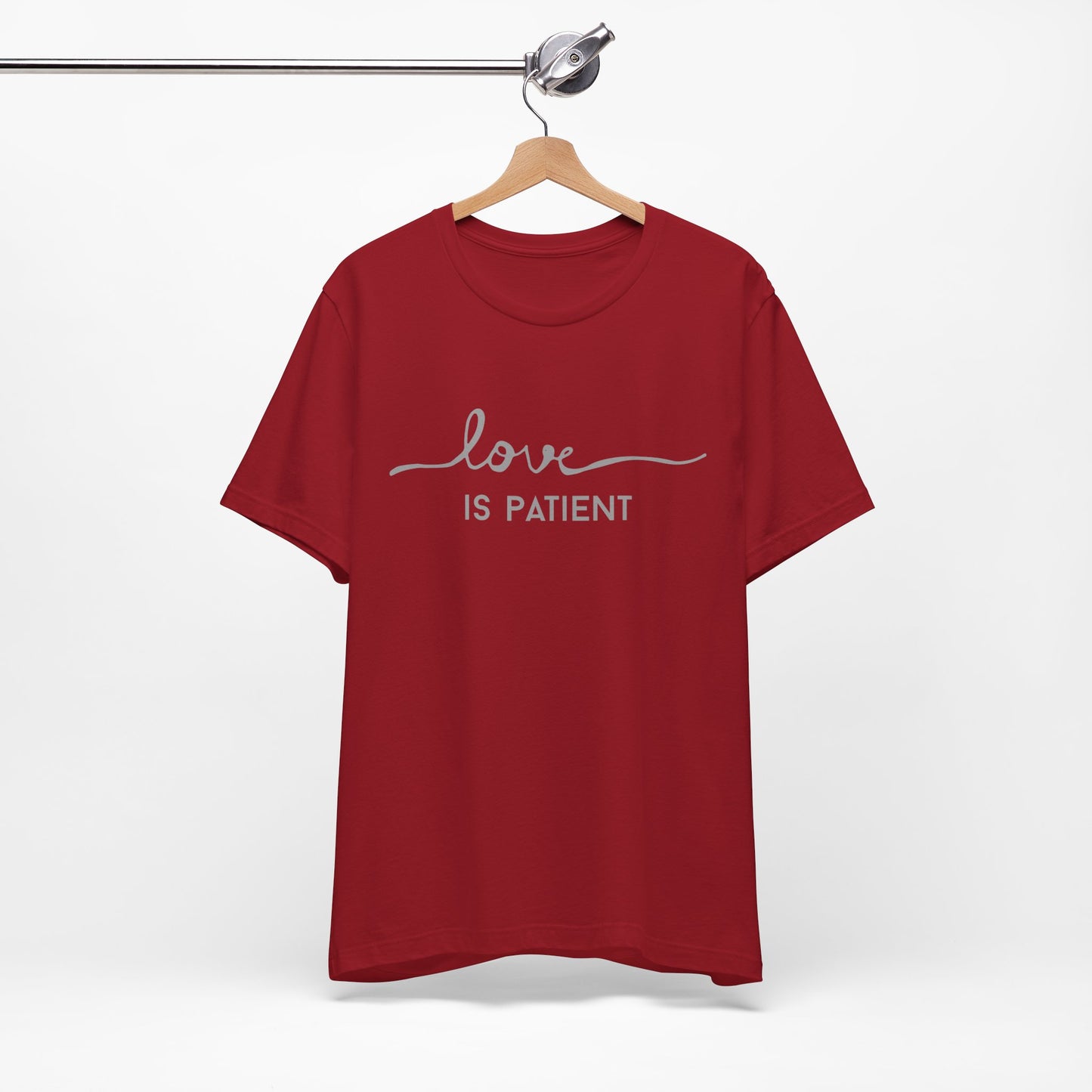 Women's Christian Love is Patient Jersey Short Sleeve Tee Sz. S-5XL