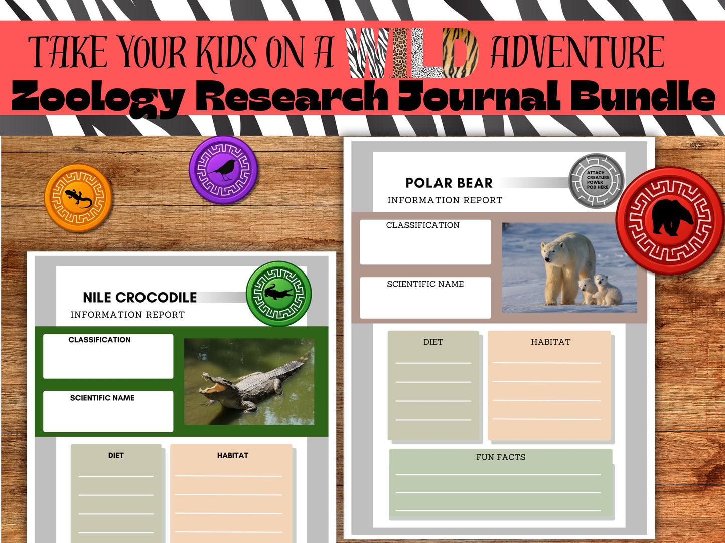 Wild Kratts Zoology Journal: 39 Animal Worksheets, Homeschool Science (PDF Download)