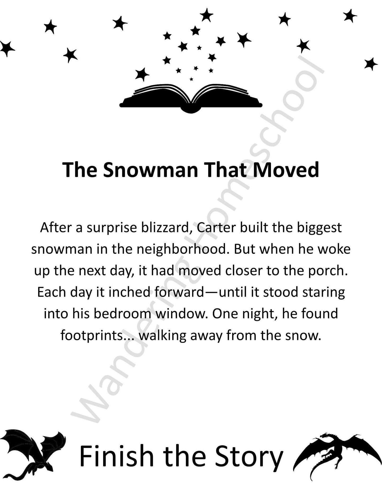 Story Starters Writing Workbook: Adventure Prompts for Boys