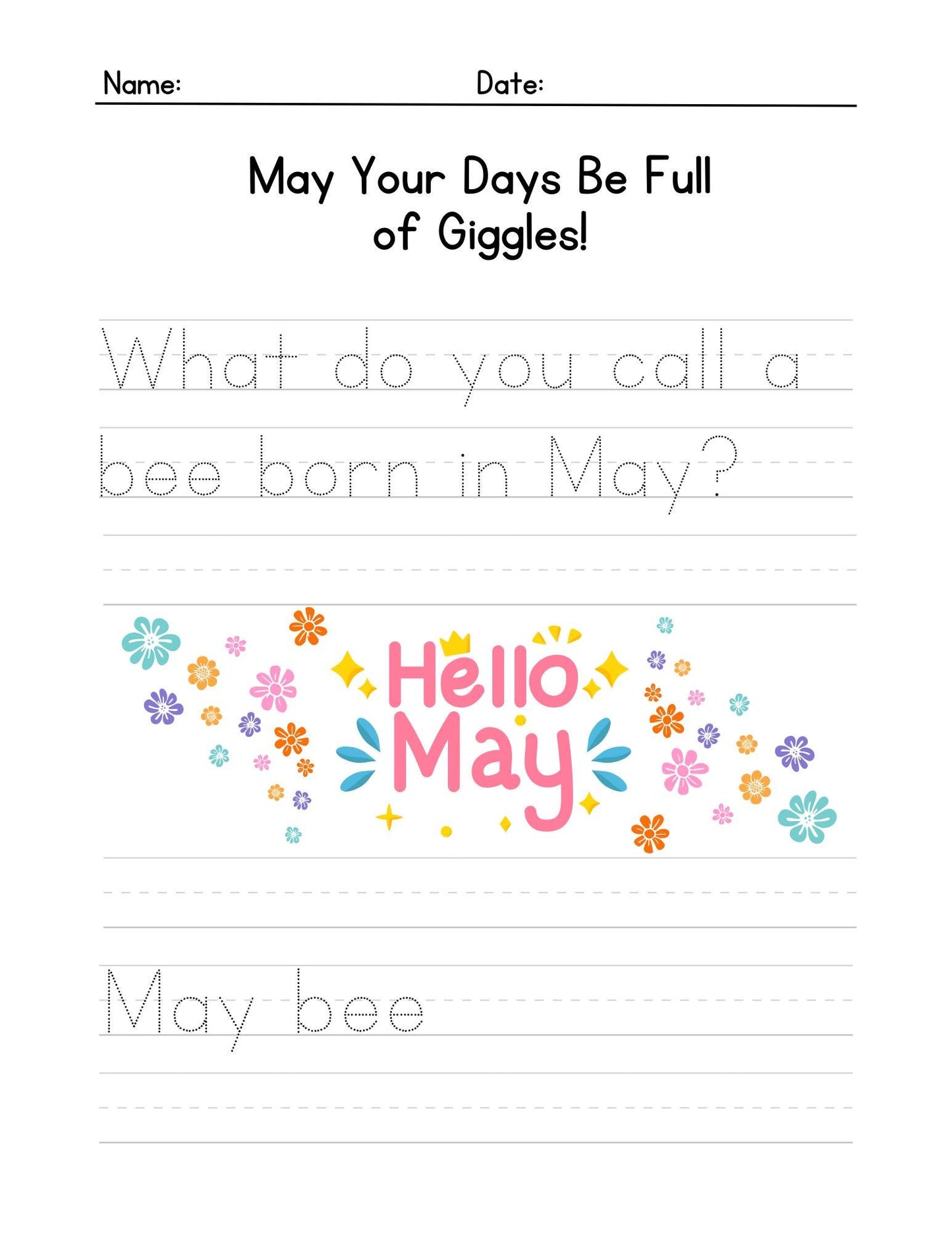 Seasonal Jokes Handwriting Practice: 200 Pages Dotted Print Copywork (PDF Download)