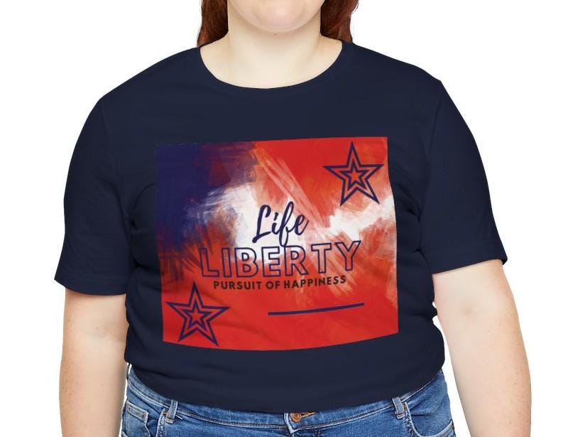 Women's Life, Liberty, Pursuit of Happiness American Pride Tee