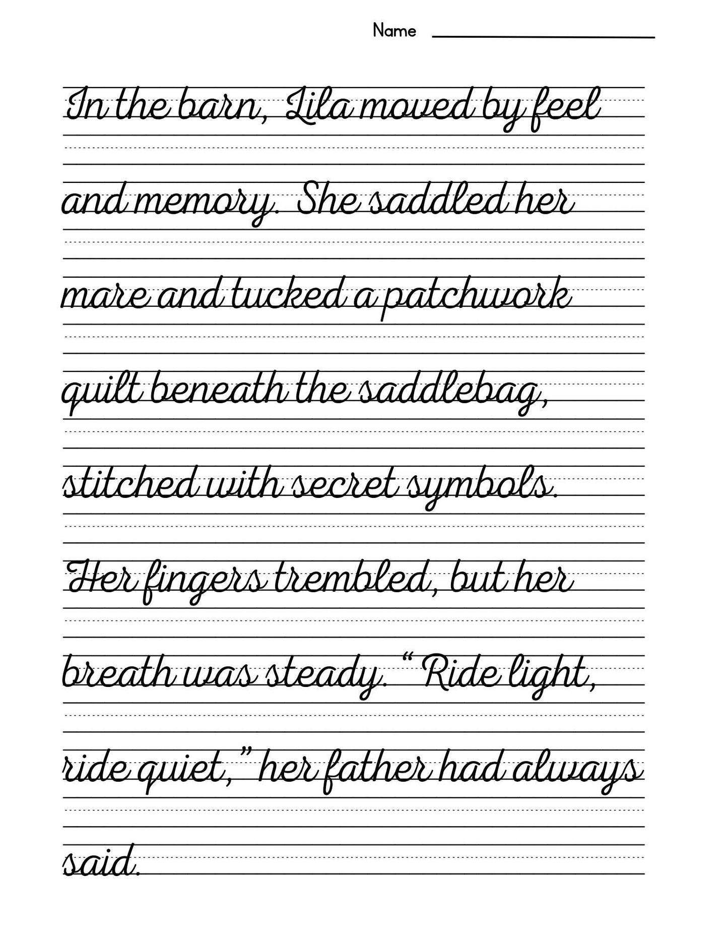 Underground Railroad Copywork: Cursive Handwriting Practice, Grades 2-6 (PDF Workbook)