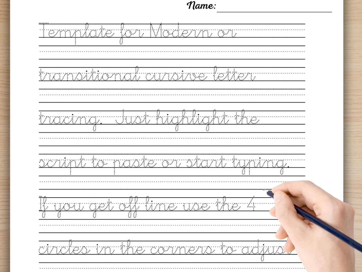 Editable Cursive Tracing Worksheet Template Create Your Own Dotted Cursive Copywork Pages