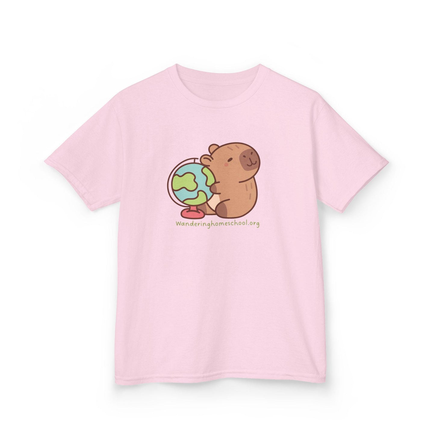 Kids Capybara Globe Cute Animal Tee