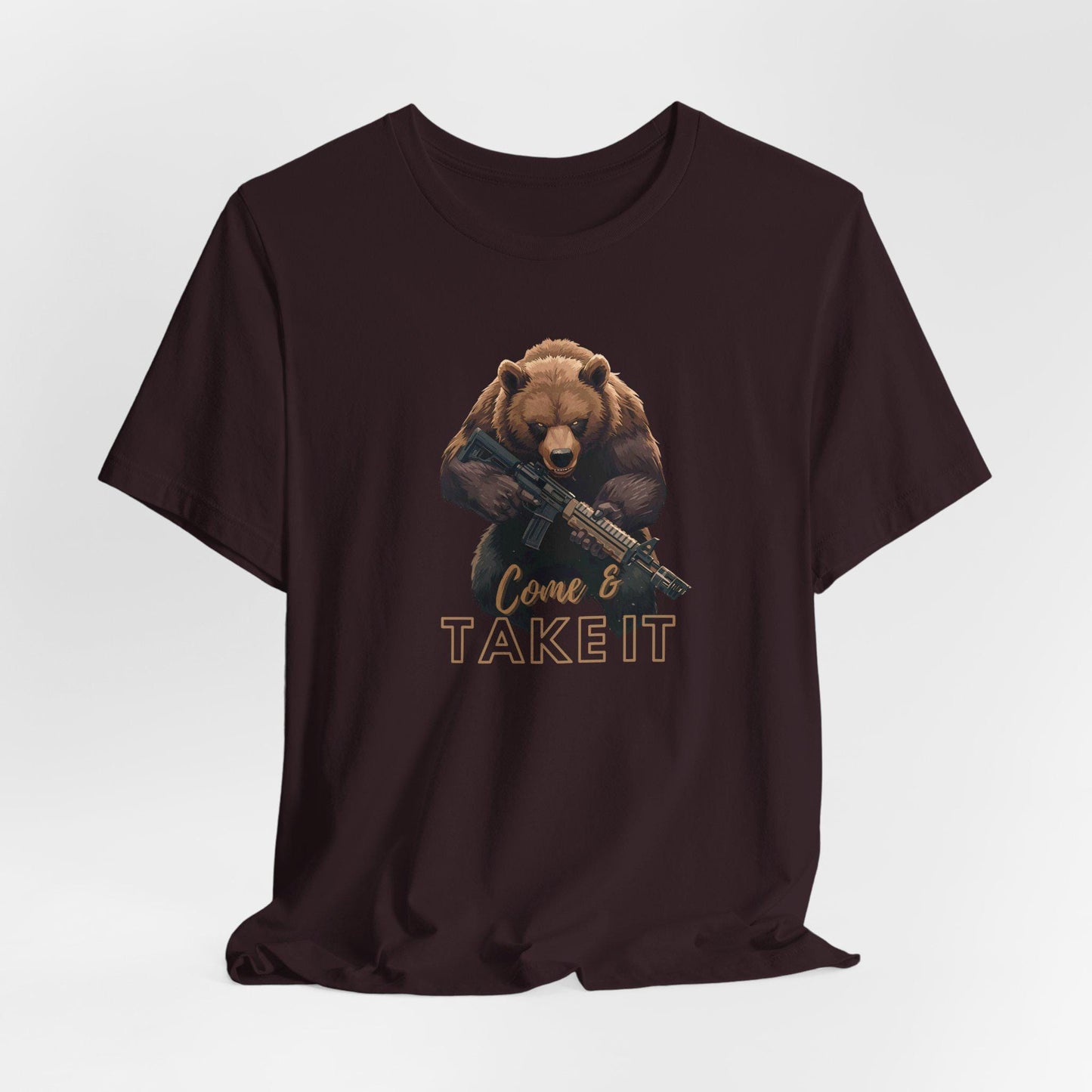 Come and Take It Bear T-Shirt, Patriotic 2A Graphic Tee