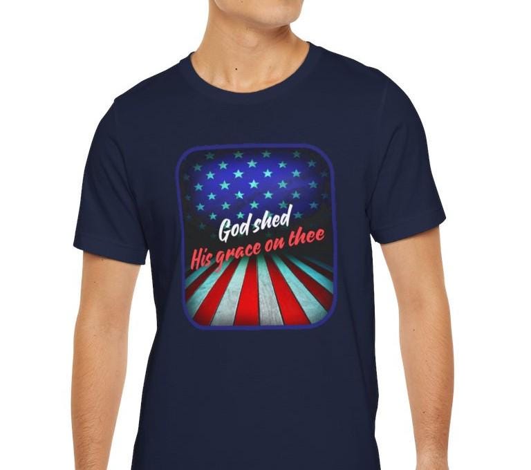 Men's God Shed His Grace Jersey Short Sleeve Tee