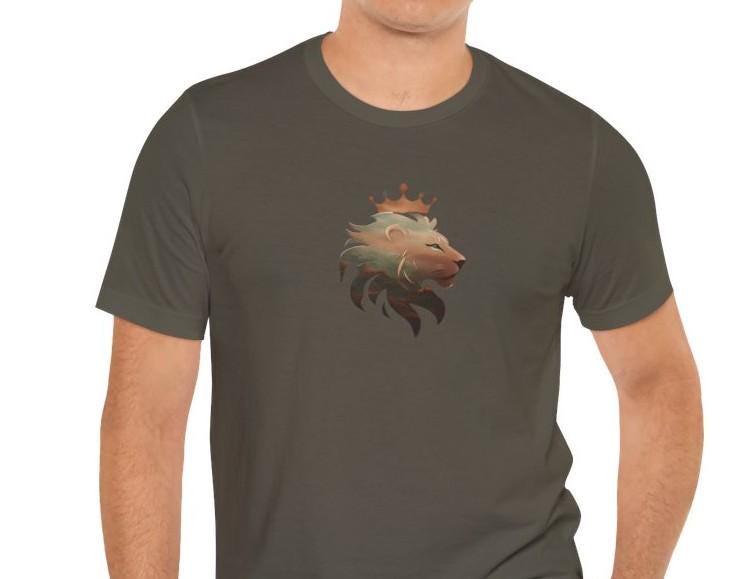 Men's Crowned Lion of Judah Tee, Sz. XS - 5XL