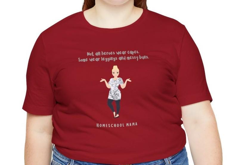 Blonde Homeschool Mama Hero Jersey Short Sleeve Tee