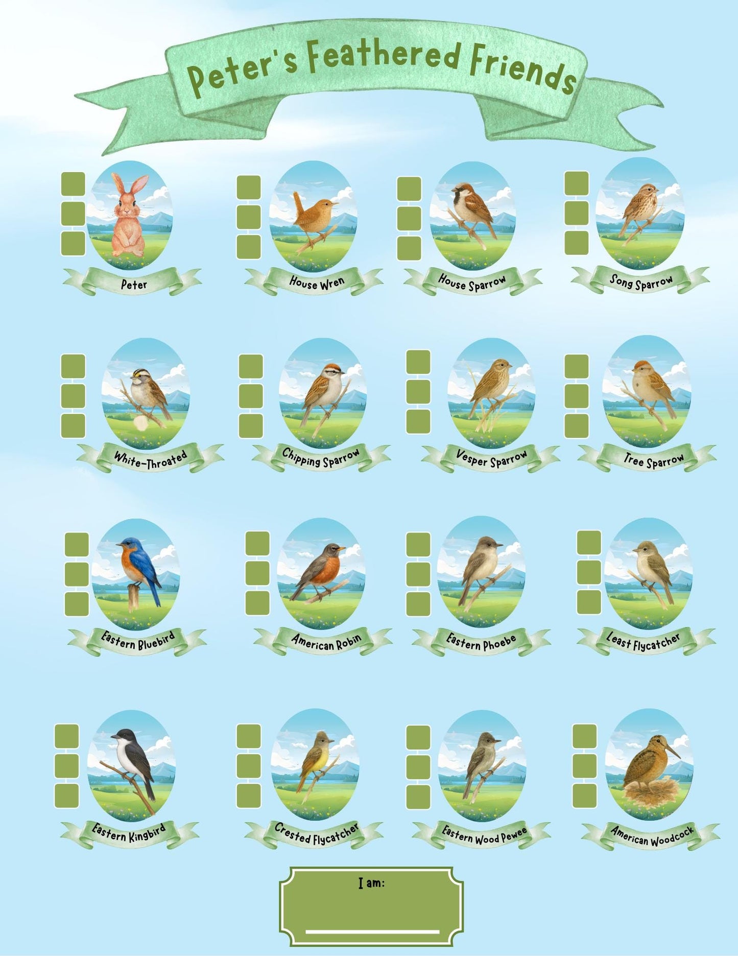 Burgess Bird Book Game: Printable Bird Identification for Kids