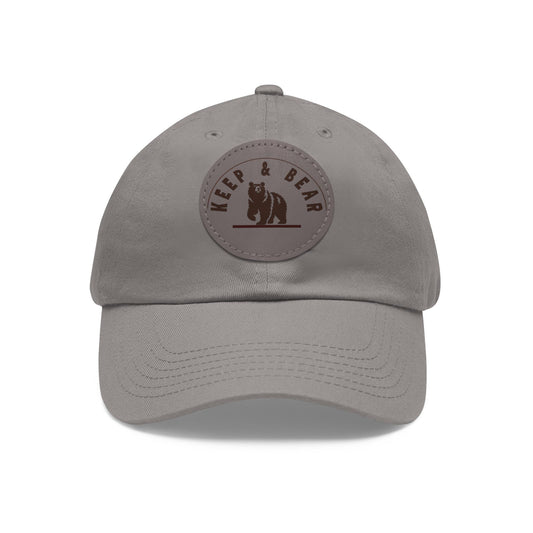 Keep & Bear Leather Patch Dad Hat, Patriotic 2A Baseball Cap