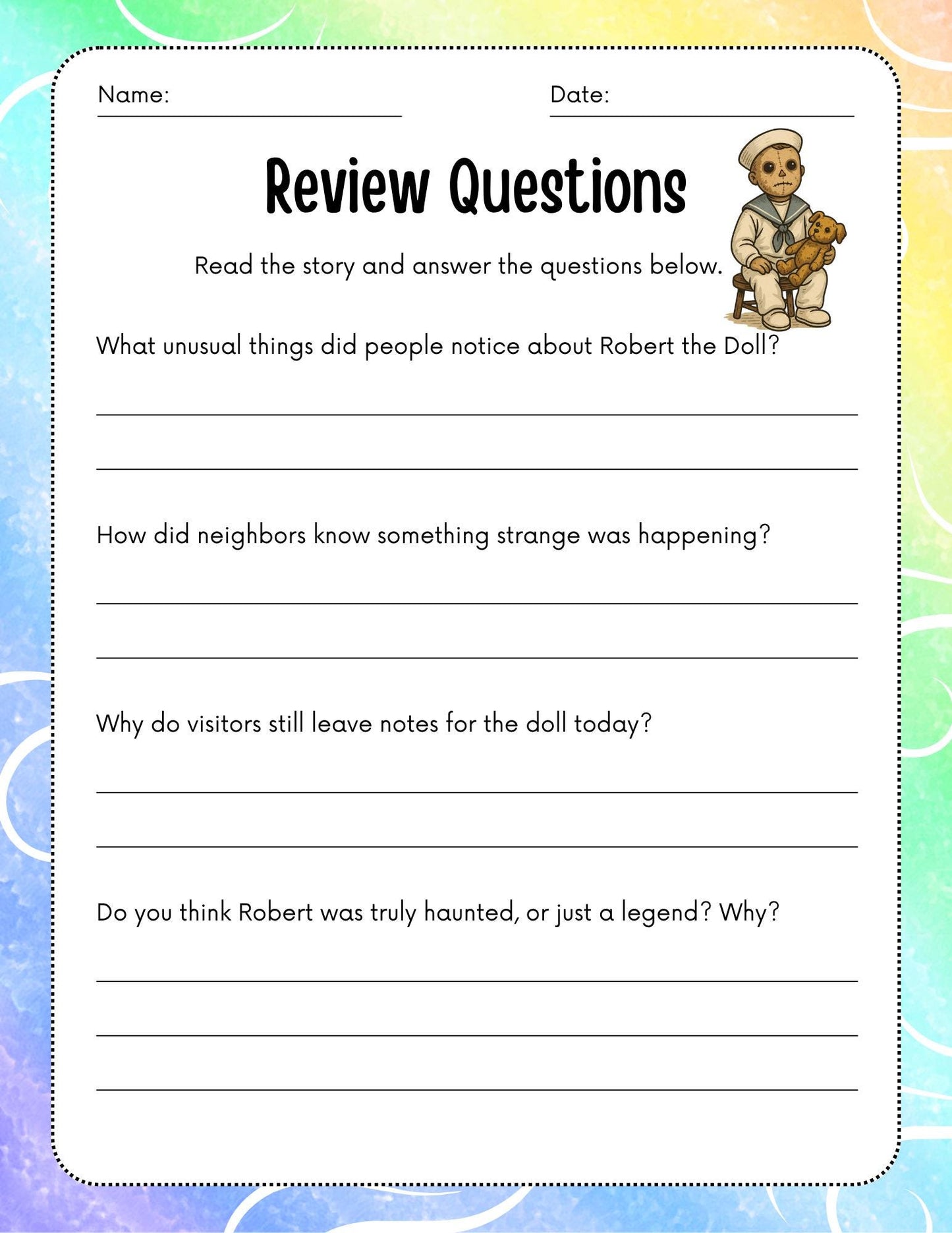 Strange But True Stories: Reading Comprehension Workbook (PDF Download)