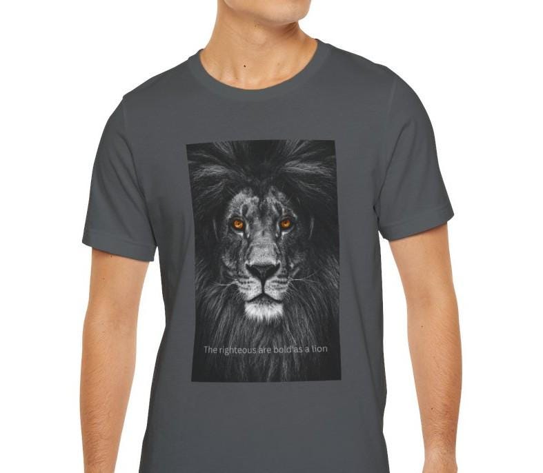 Men's Christian Bold as a Lion Short Sleeve Tee