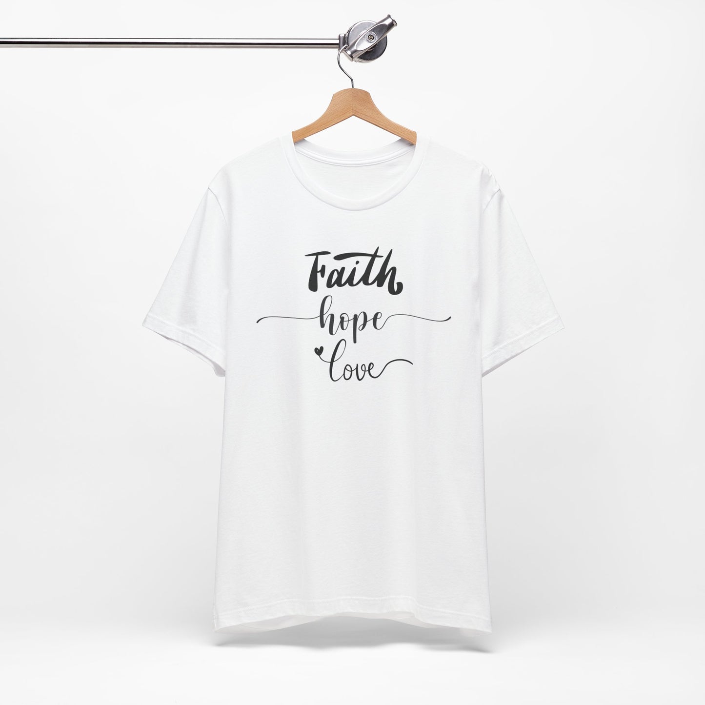 Women's Faith Hope Love Jersey Short Sleeve Tee S-5XL