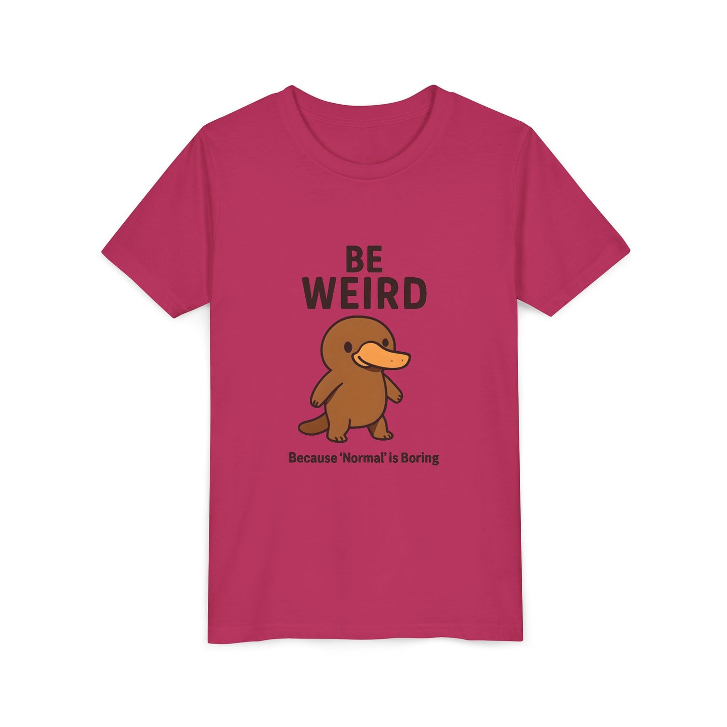 Children's Be Weird Platypus Short Sleeve Tee Sz. S-XL