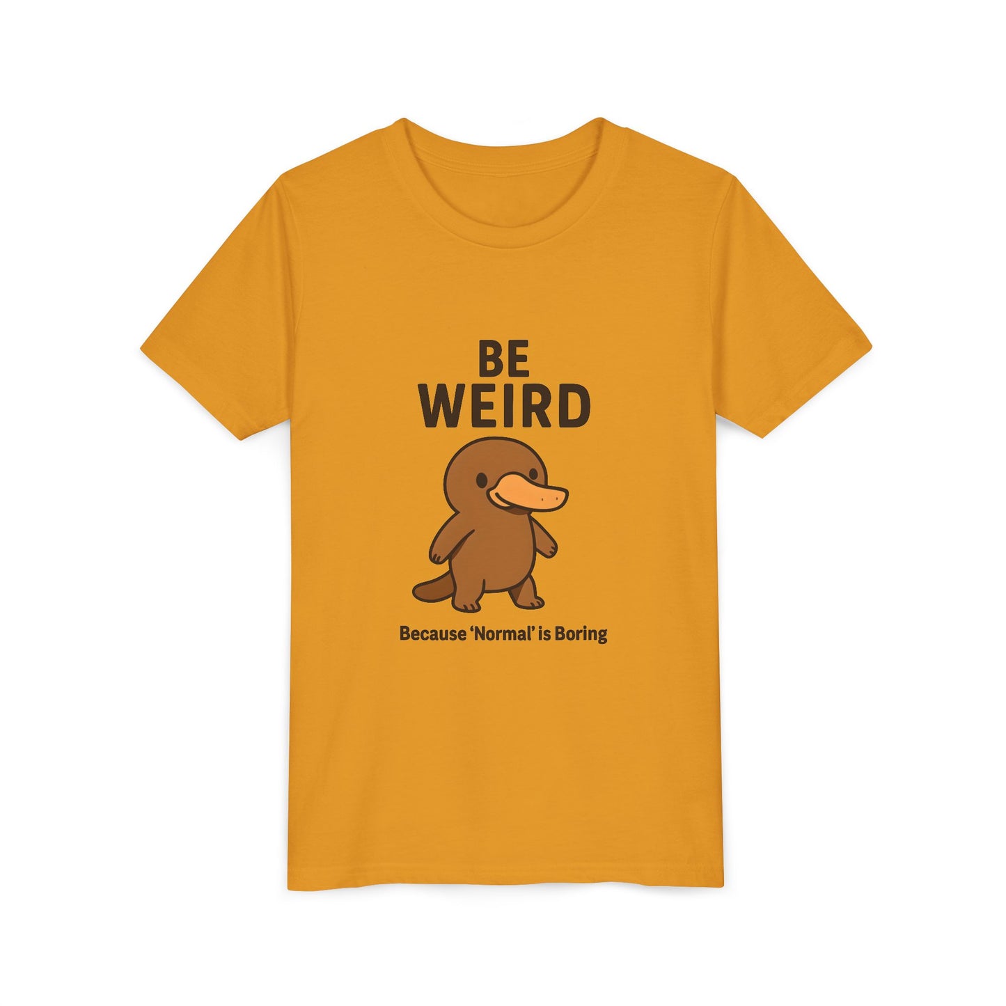 Children's Be Weird Platypus Short Sleeve Tee Sz. S-XL