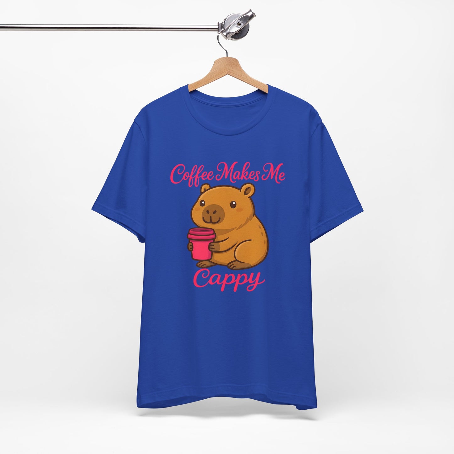 Women's Coffee Makes Me Cappy Jersey Short Sleeve Tee Sz. S-5XL