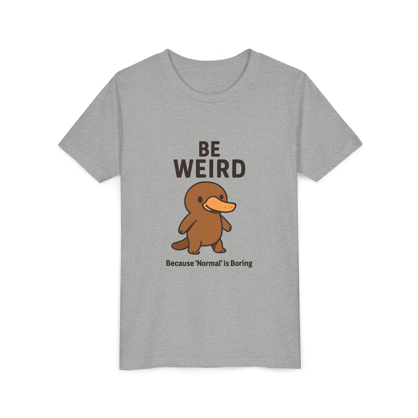 Children's Be Weird Platypus Short Sleeve Tee Sz. S-XL