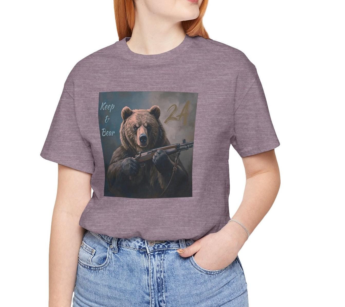 Keep & Bear 2A T-Shirt, Patriotic Bear Second Amendment Tee
