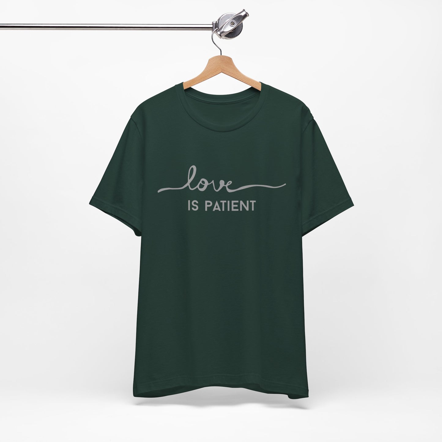 Women's Christian Love is Patient Jersey Short Sleeve Tee Sz. S-5XL