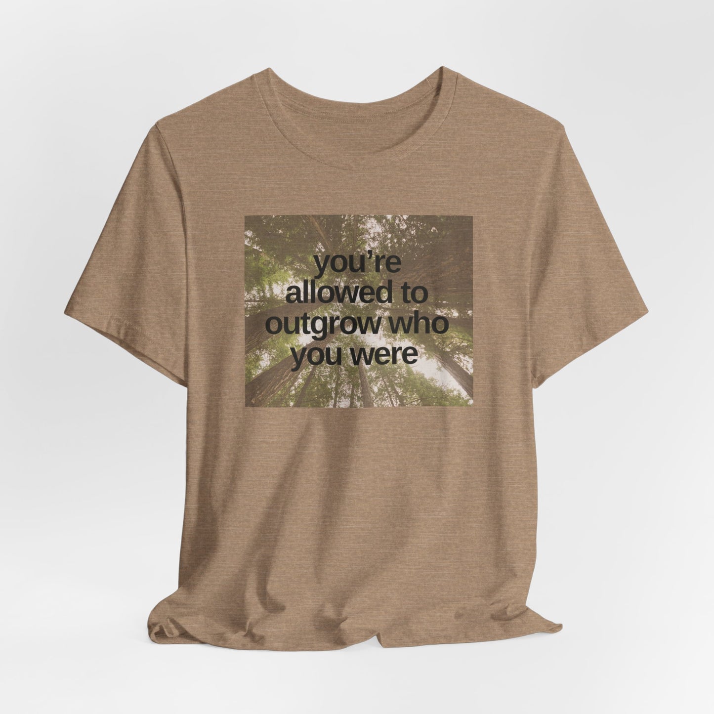 Women's Outgrow Who You Were Jersey Short Sleeve Tee