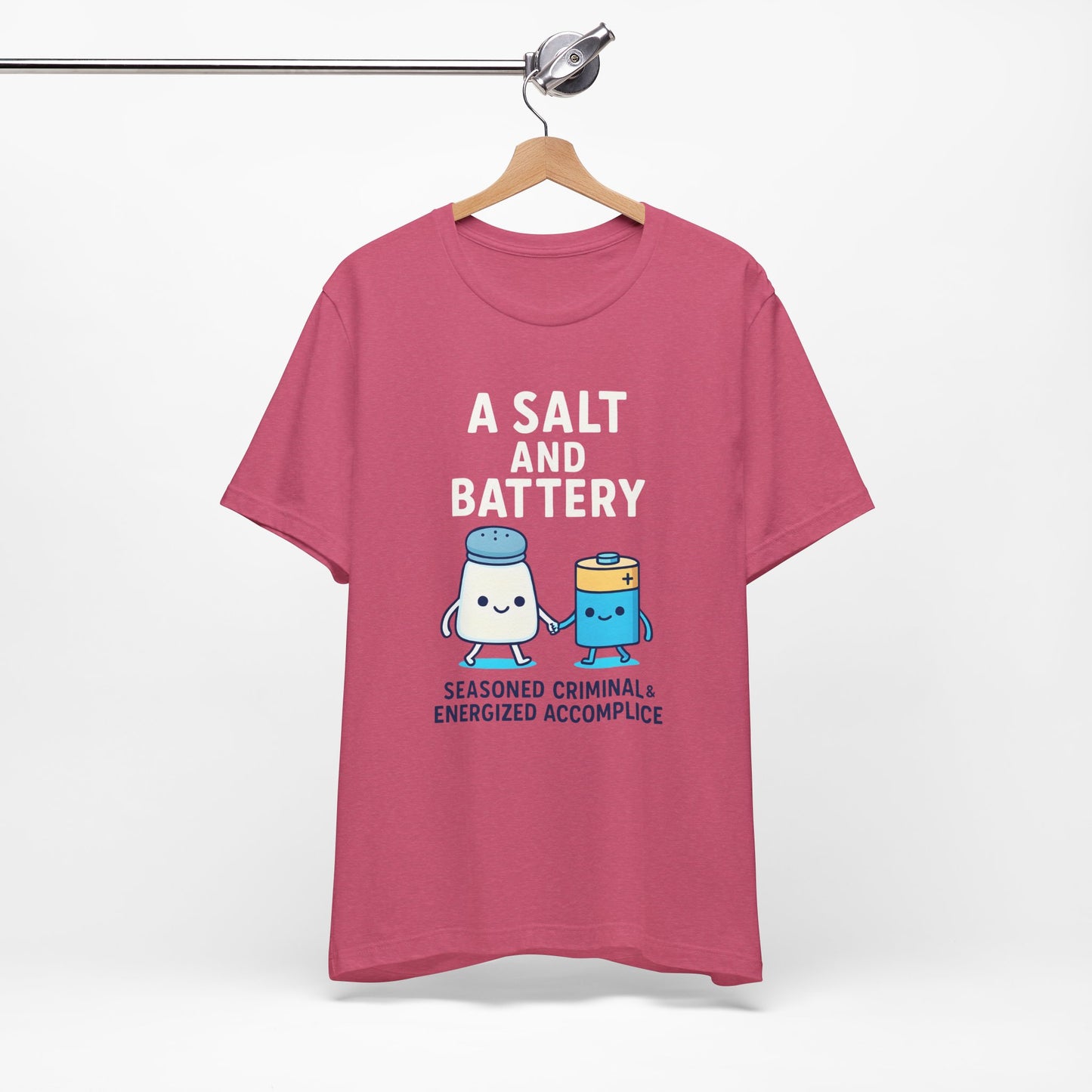 Women's  Funny A Salt and Battery  Jersey Short Sleeve Tee Sz. S-5XL
