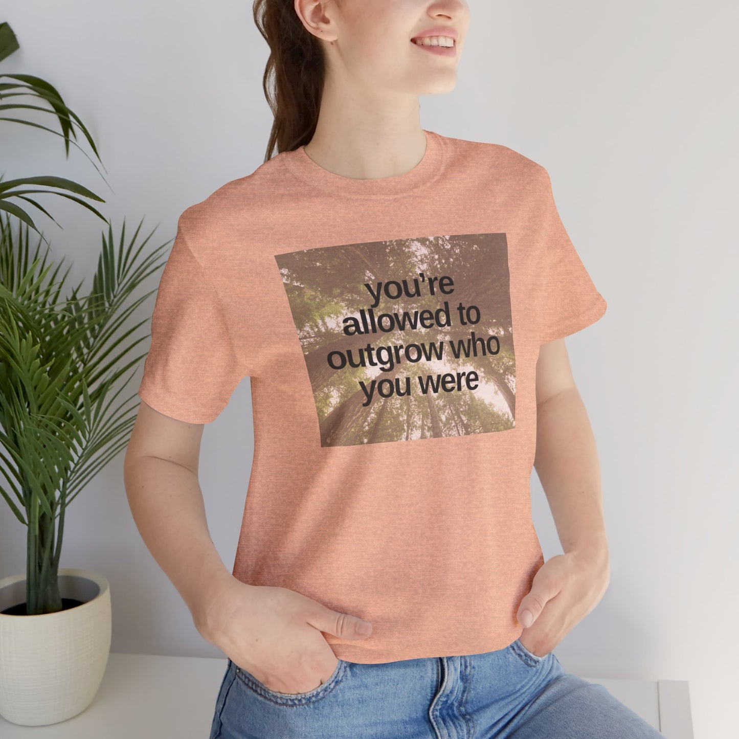 Women's Outgrow Who You Were Jersey Short Sleeve Tee