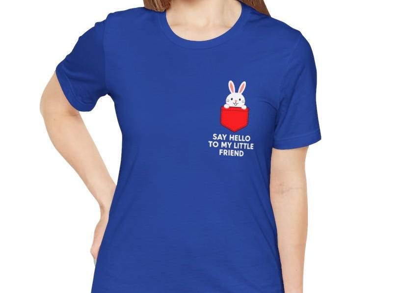 Women's Say Hello Bunny Jersey Short Sleeve Tee