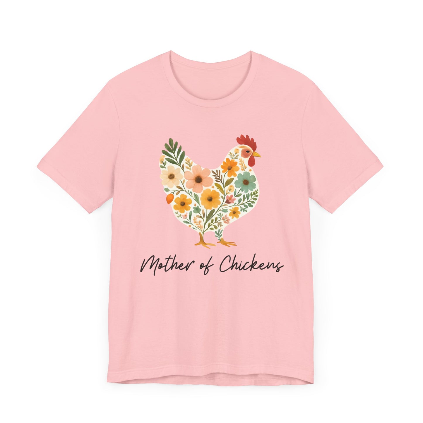Women's  Mother of Chickens Floral Jersey Short Sleeve Tee Sz. S-5XL