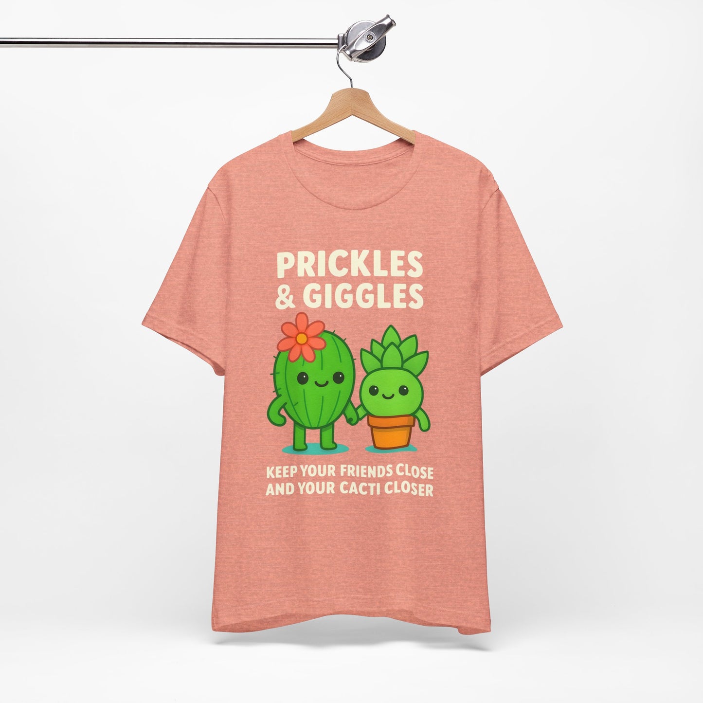 Prickles and Giggles Cactus and Succulent Jersey Short Sleeve Tee  Sz. S-5XL