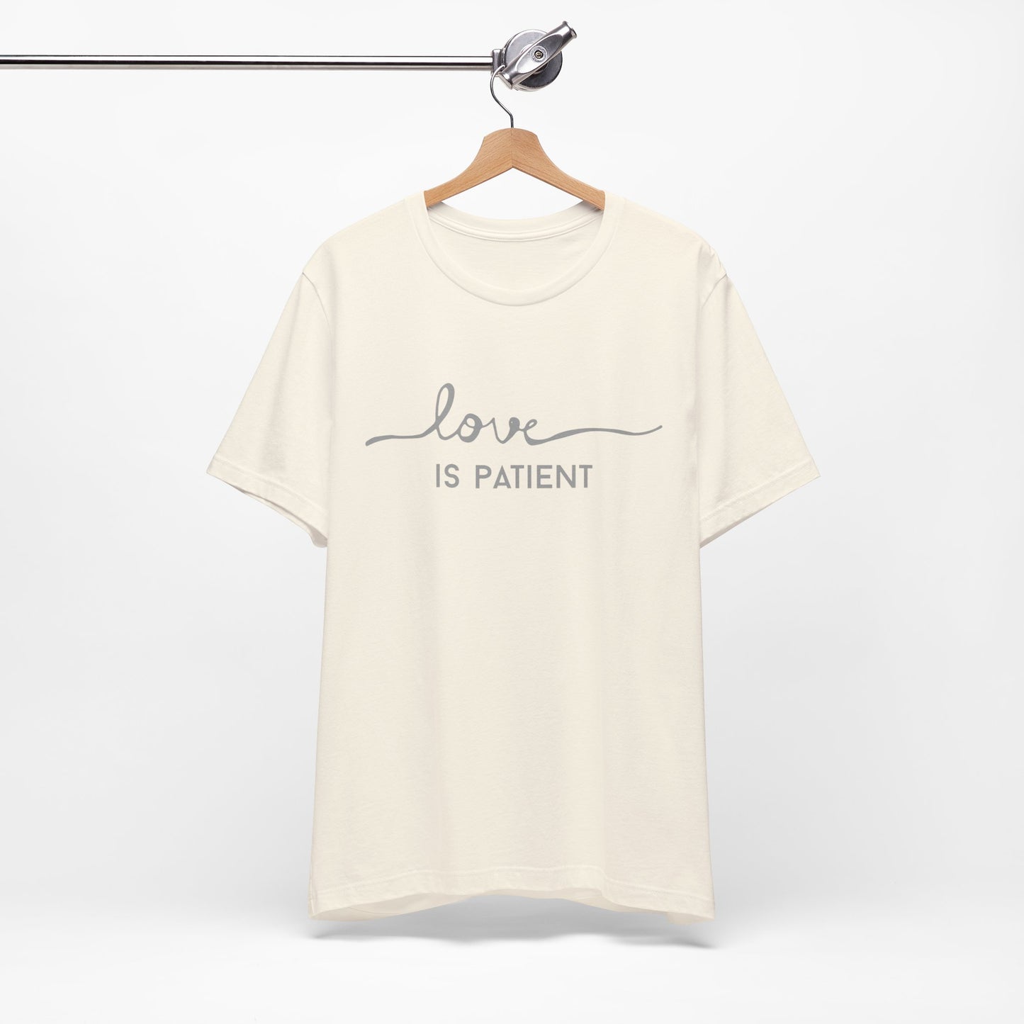 Women's Christian Love is Patient Jersey Short Sleeve Tee Sz. S-5XL