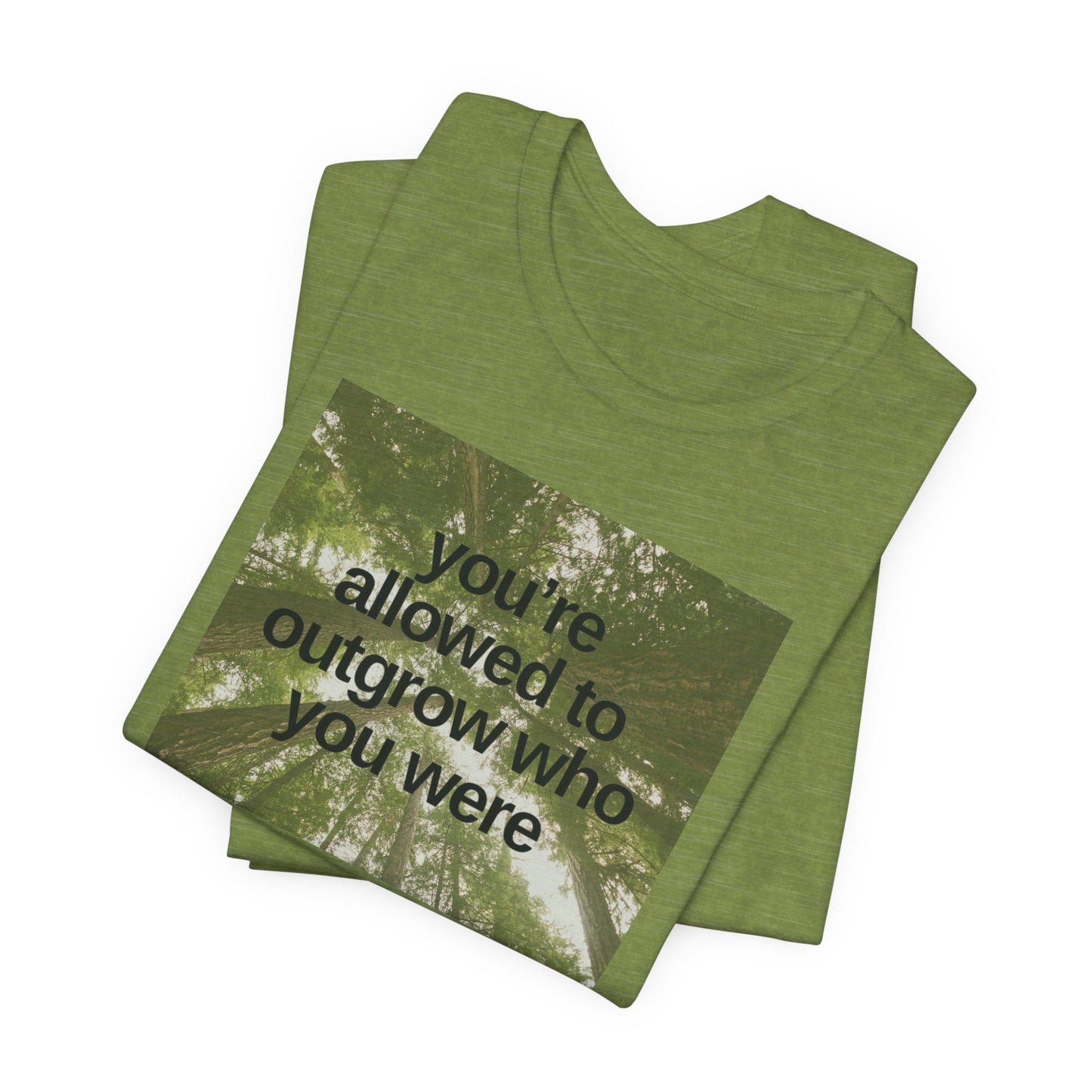 Women's Outgrow Who You Were Jersey Short Sleeve Tee