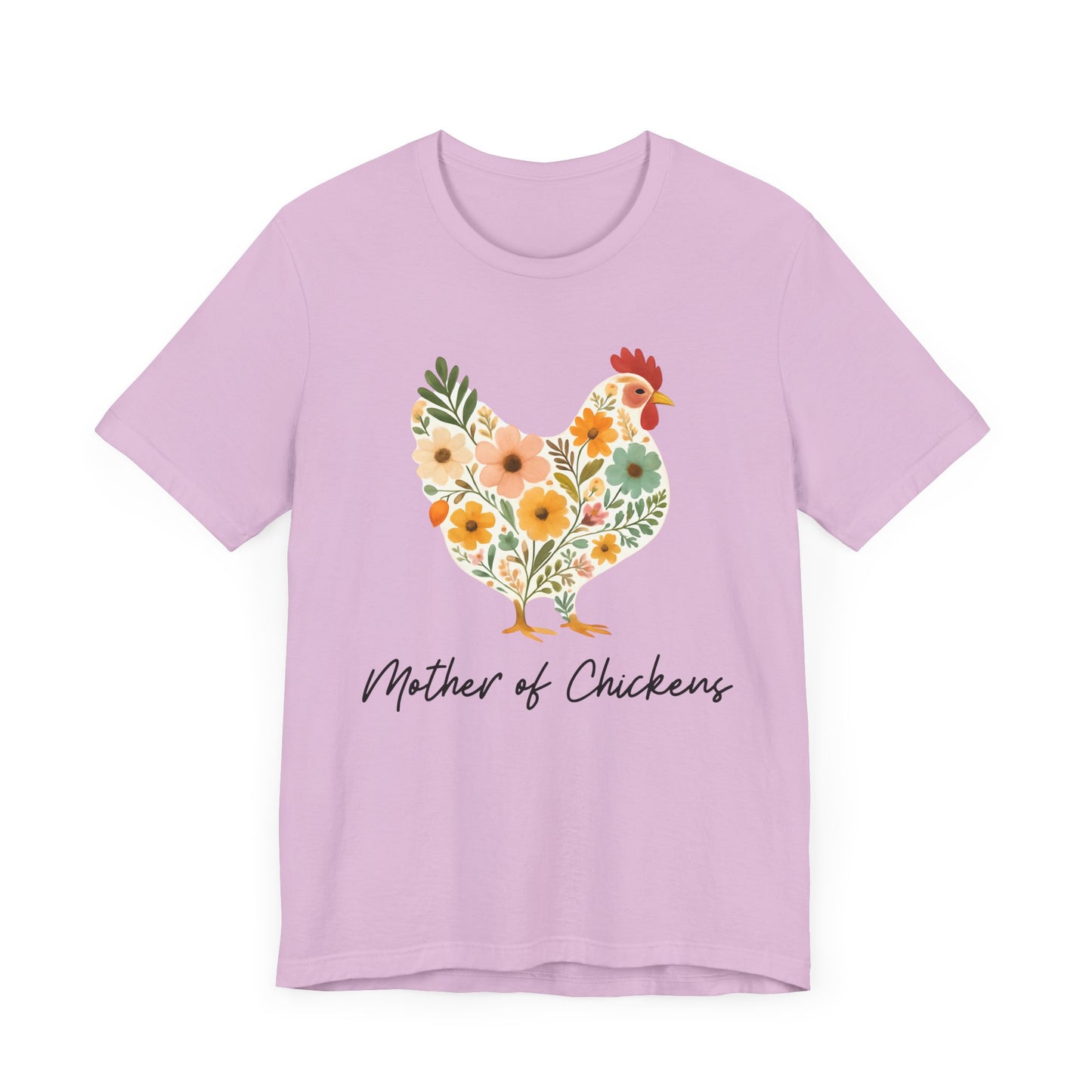 Women's  Mother of Chickens Floral Jersey Short Sleeve Tee Sz. S-5XL