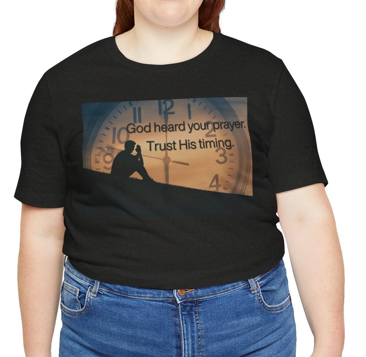 Women's God Heard Your Prayers Jersey Short Sleeve Tee