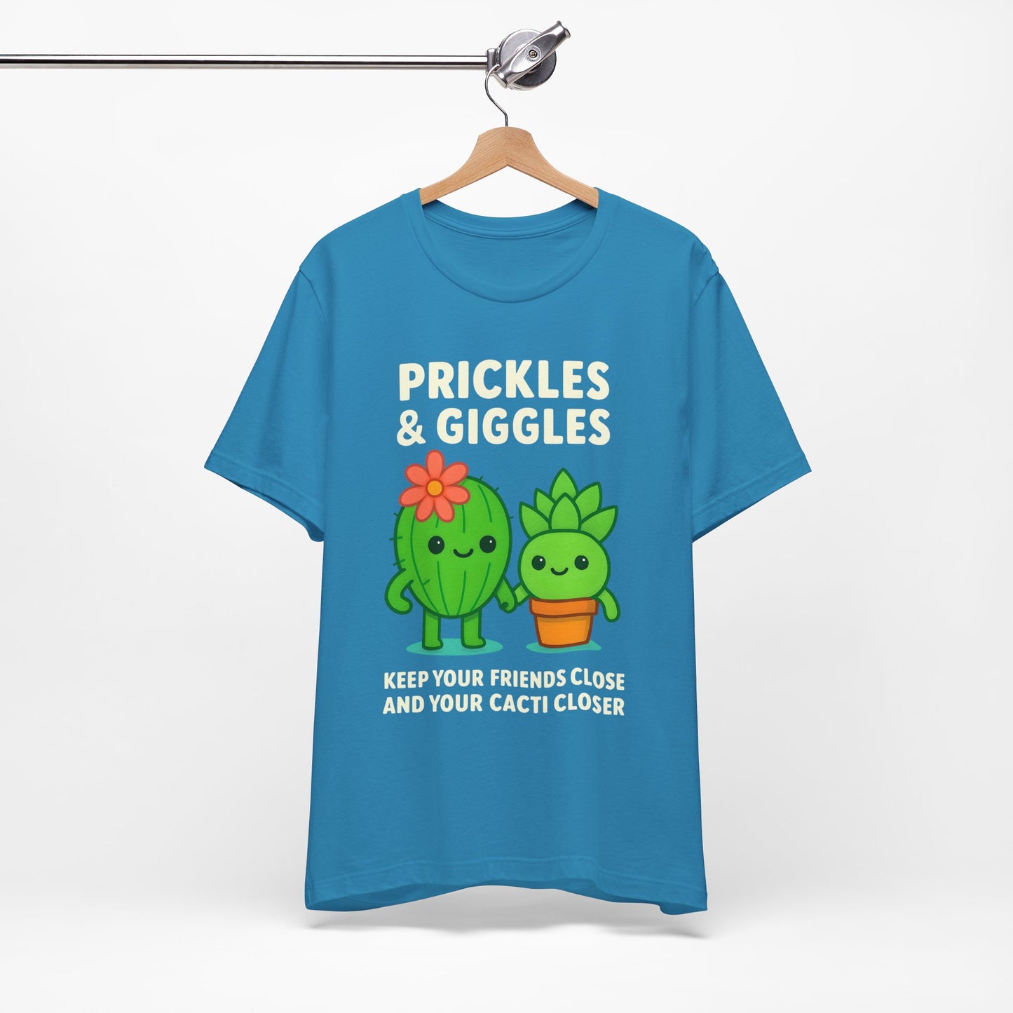 Prickles and Giggles Cactus and Succulent Jersey Short Sleeve Tee  Sz. S-5XL