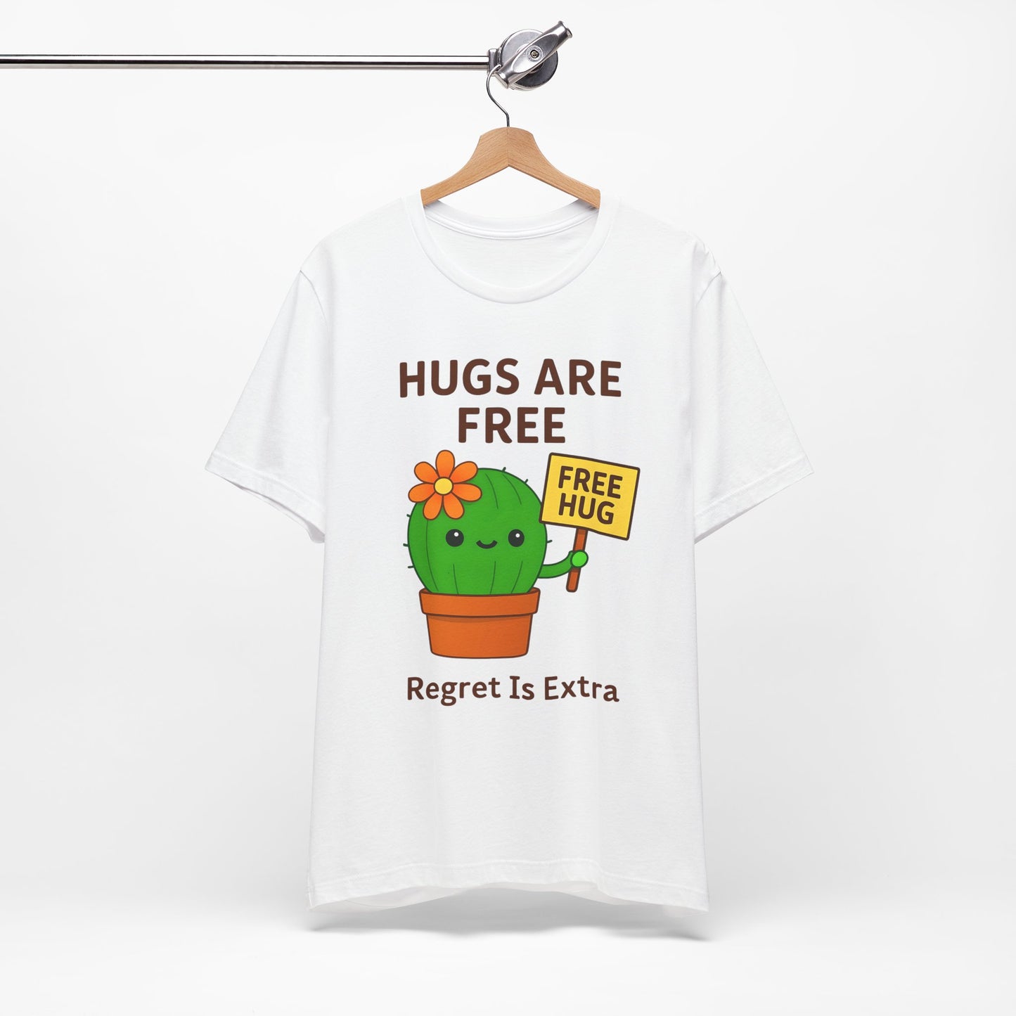 Women's Cactus Hugs are Free Jersey Short Sleeve Tee Sz. S-5XL