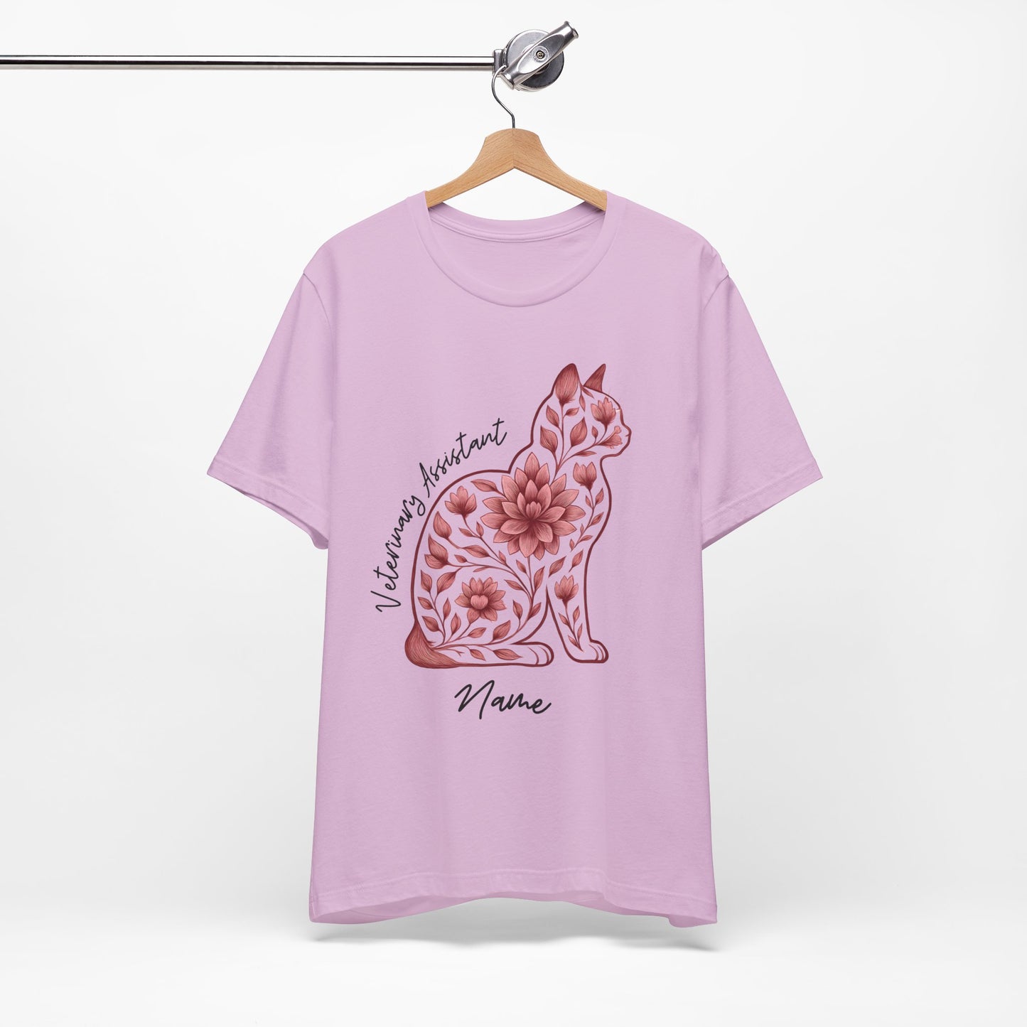 Cat Floral Women's Tee - Vet Assistant Design Sz. S-5XL