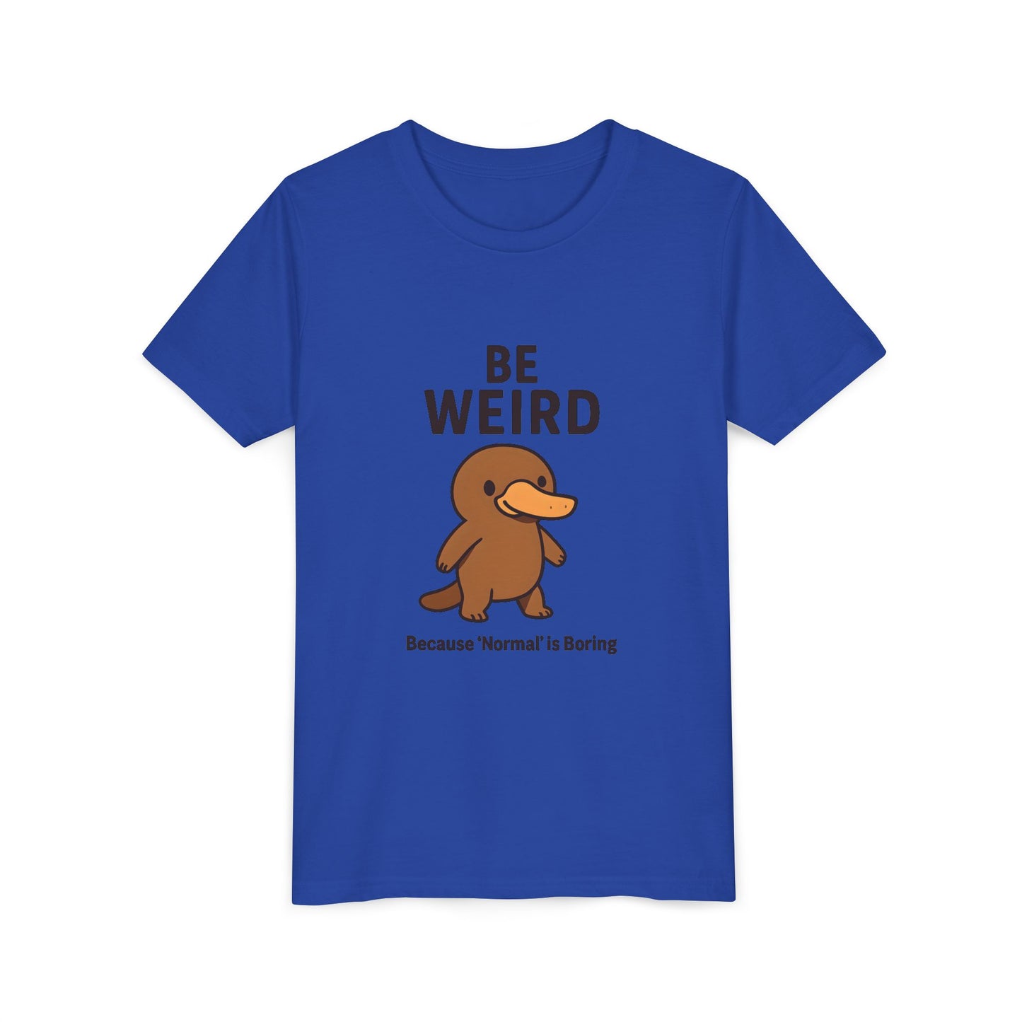 Children's Be Weird Platypus Short Sleeve Tee Sz. S-XL