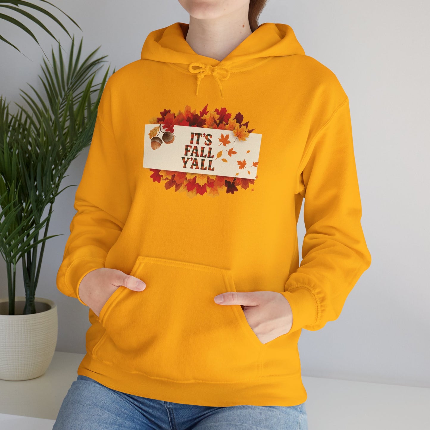 It’s Fall Y’all Hoodie | Cozy Autumn Leaves Sweatshirt