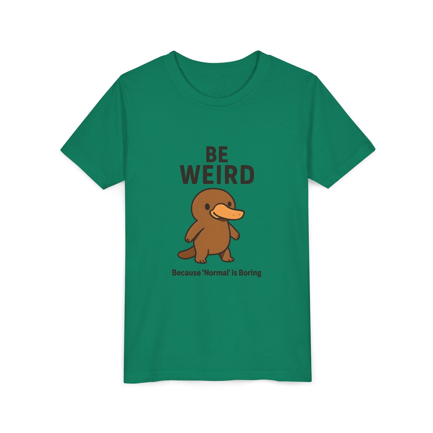 Children's Be Weird Platypus Short Sleeve Tee Sz. S-XL