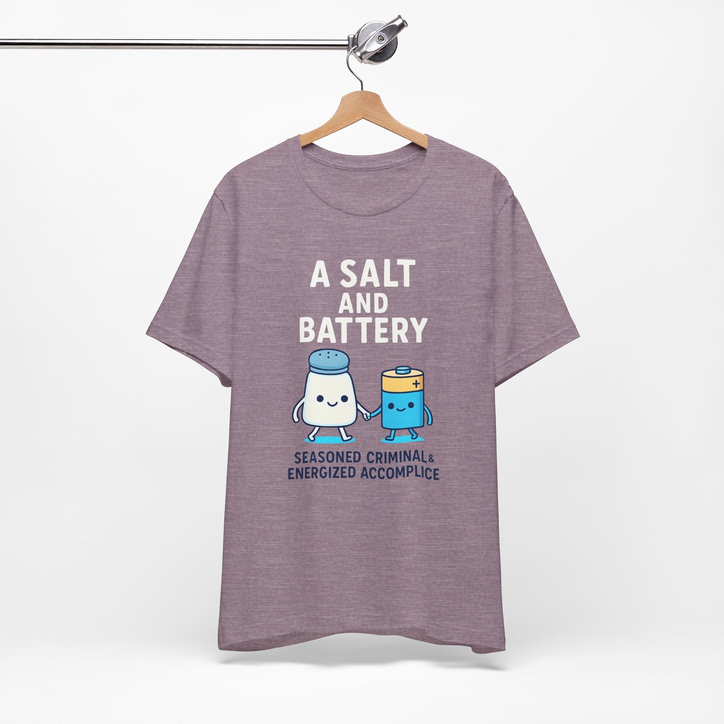 Women's  Funny A Salt and Battery  Jersey Short Sleeve Tee Sz. S-5XL