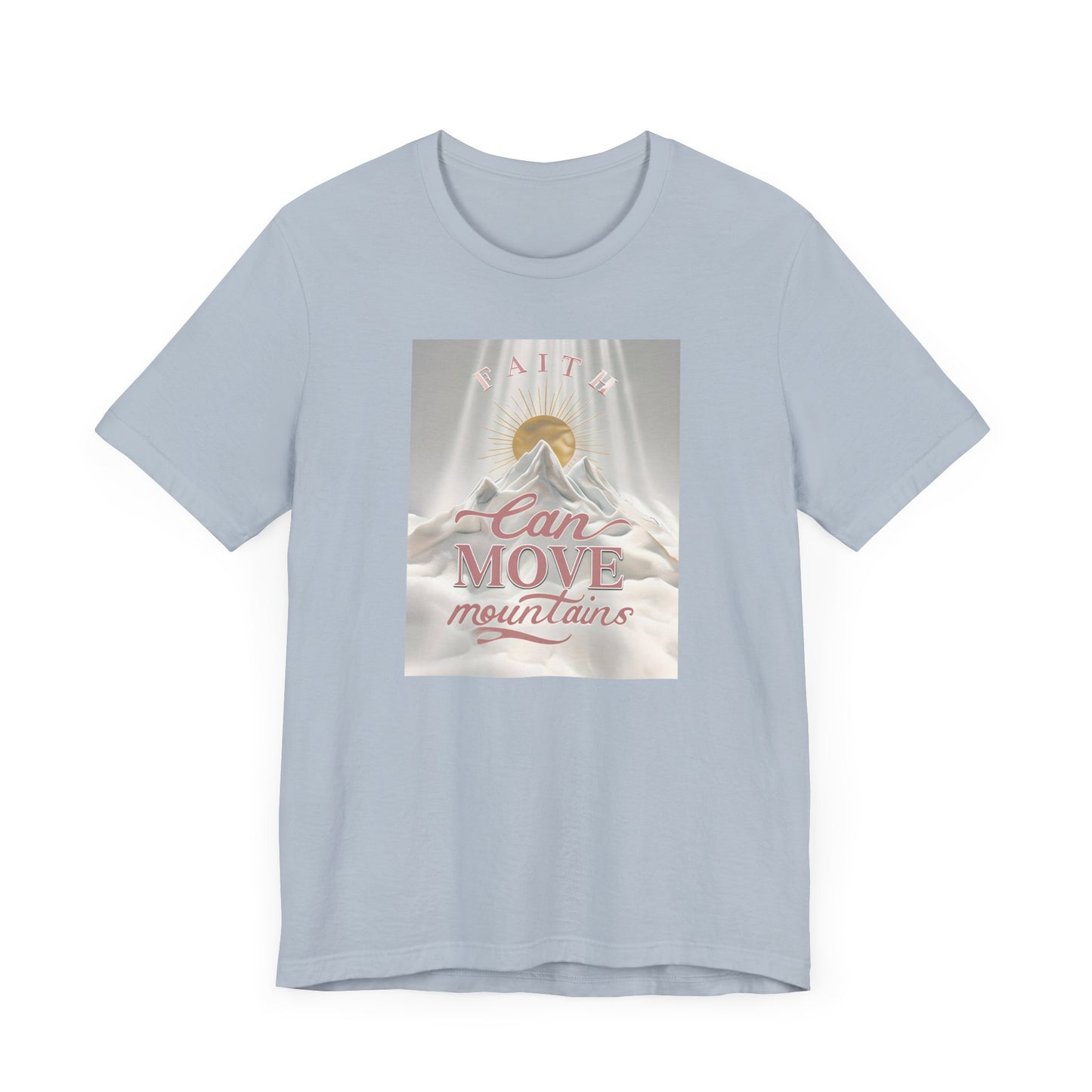 Women's Sunrise Faith Can Move Mountains Jersey Short Sleeve Tee