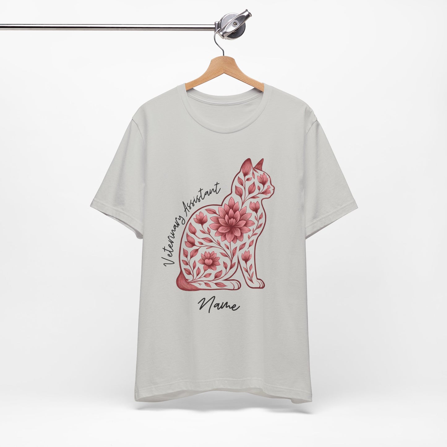Cat Floral Women's Tee - Vet Assistant Design Sz. S-5XL