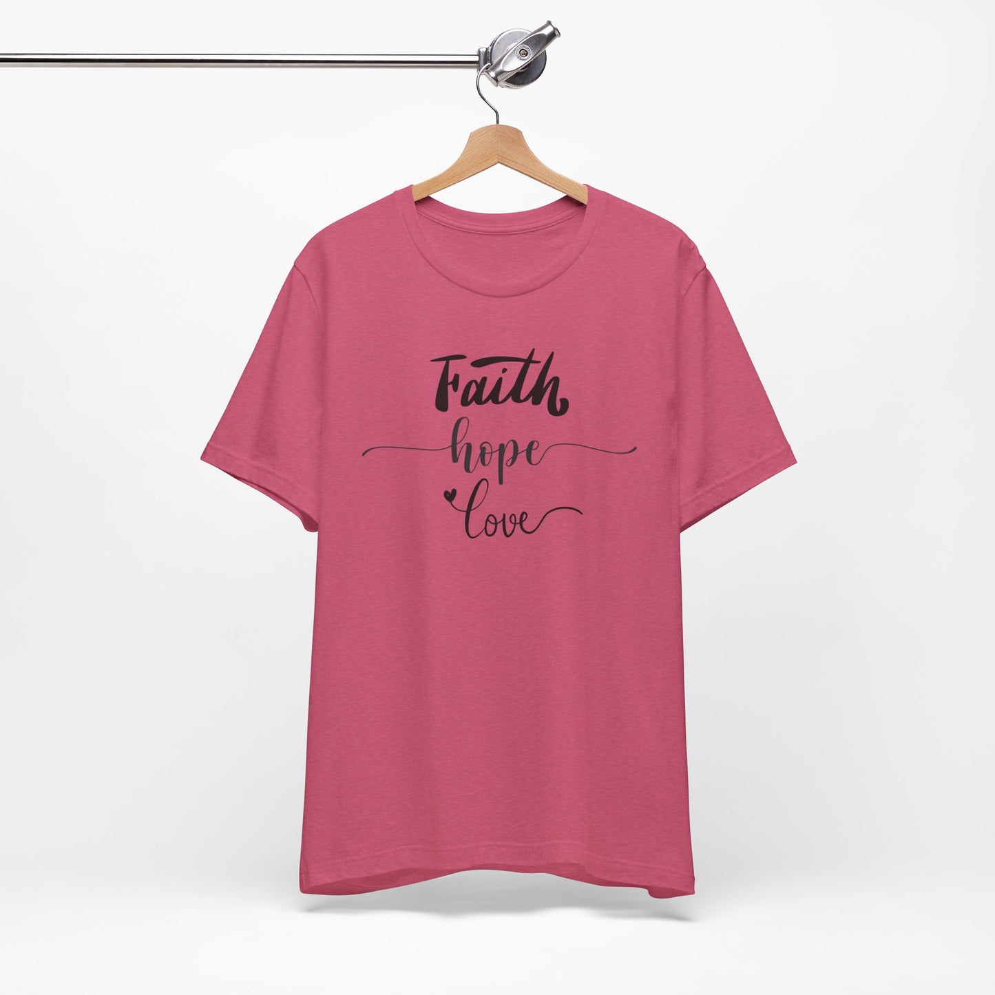 Women's Faith Hope Love Jersey Short Sleeve Tee S-5XL