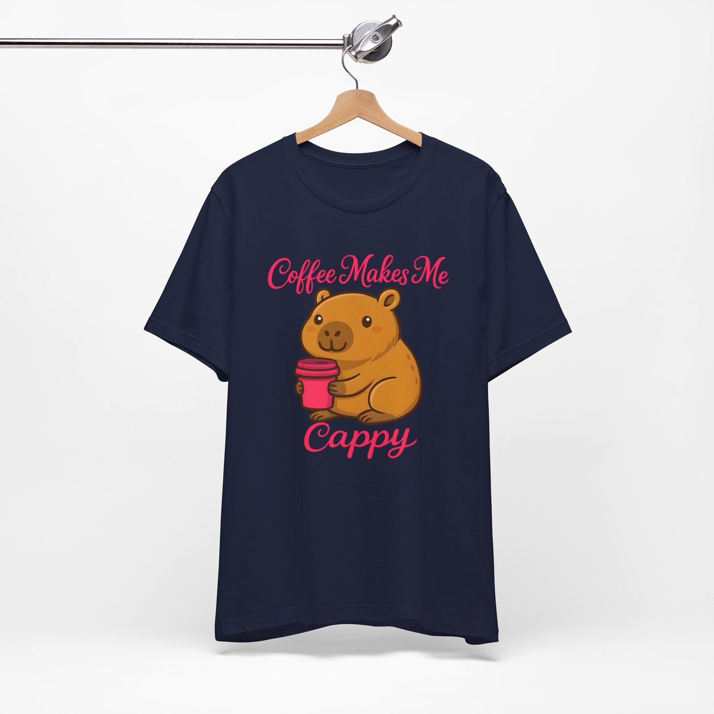 Women's Coffee Makes Me Cappy Jersey Short Sleeve Tee Sz. S-5XL
